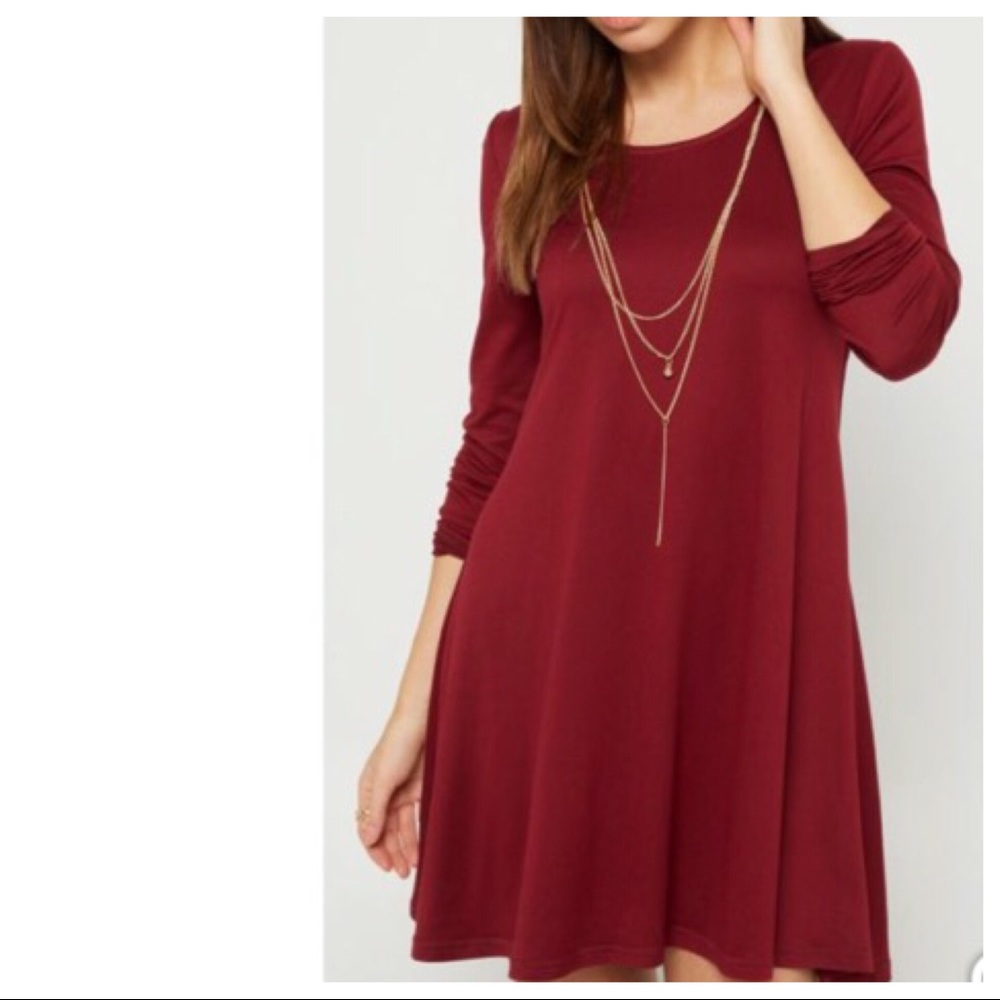 ✨LAST ONE✨ 3/4 sleeves flared swing tunic dress - Picture 2 of 8